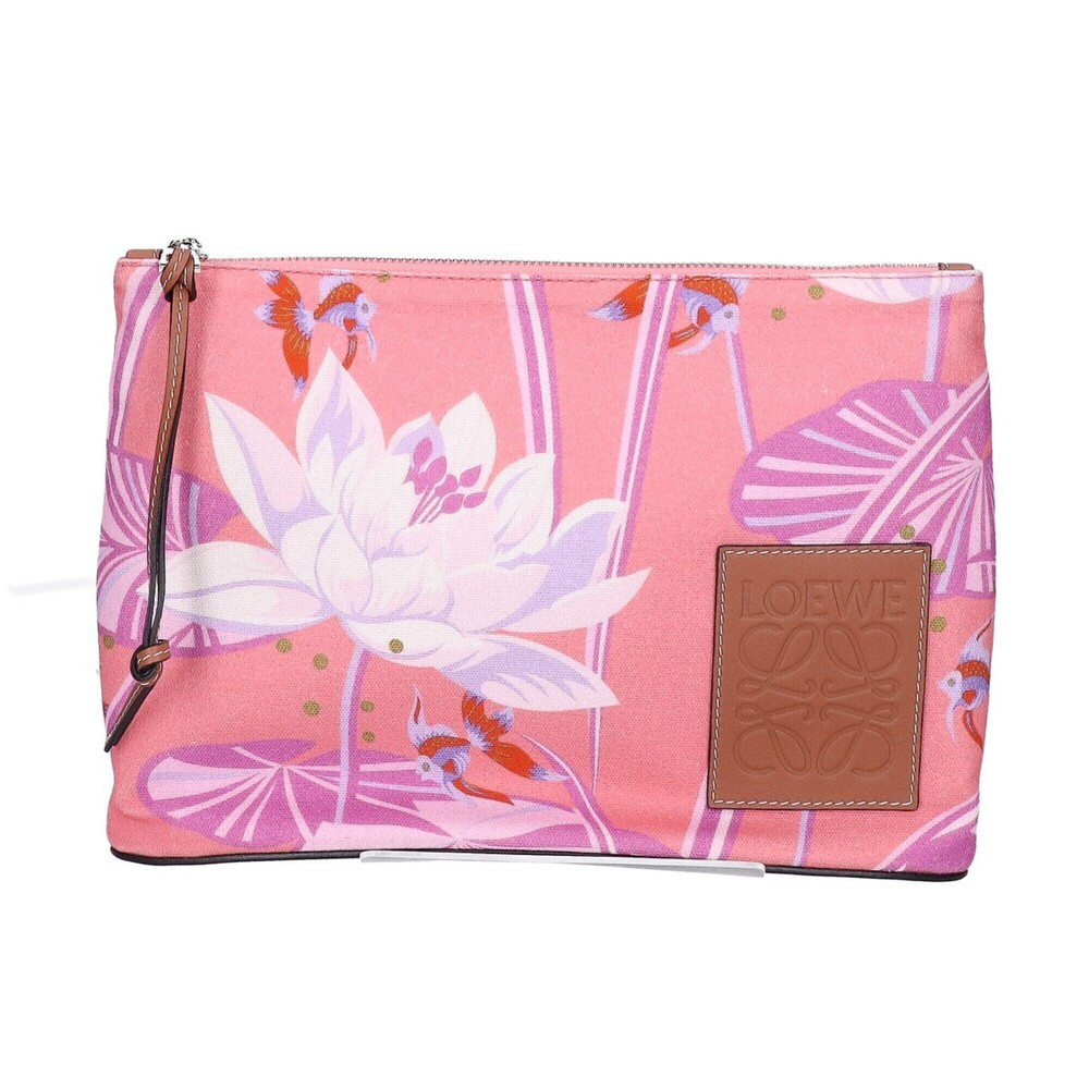 LOEWE Paula's Ibiza Oblong Second Bag Clutch Pink Women's
